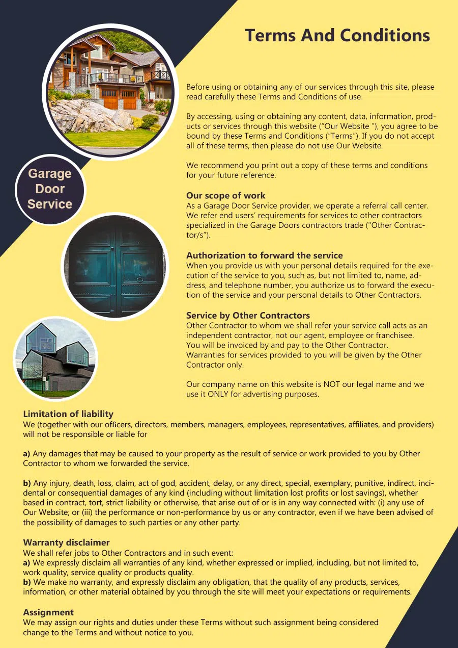Elite Garage Door Service Concord, CA 925-303-4130 - terms6
